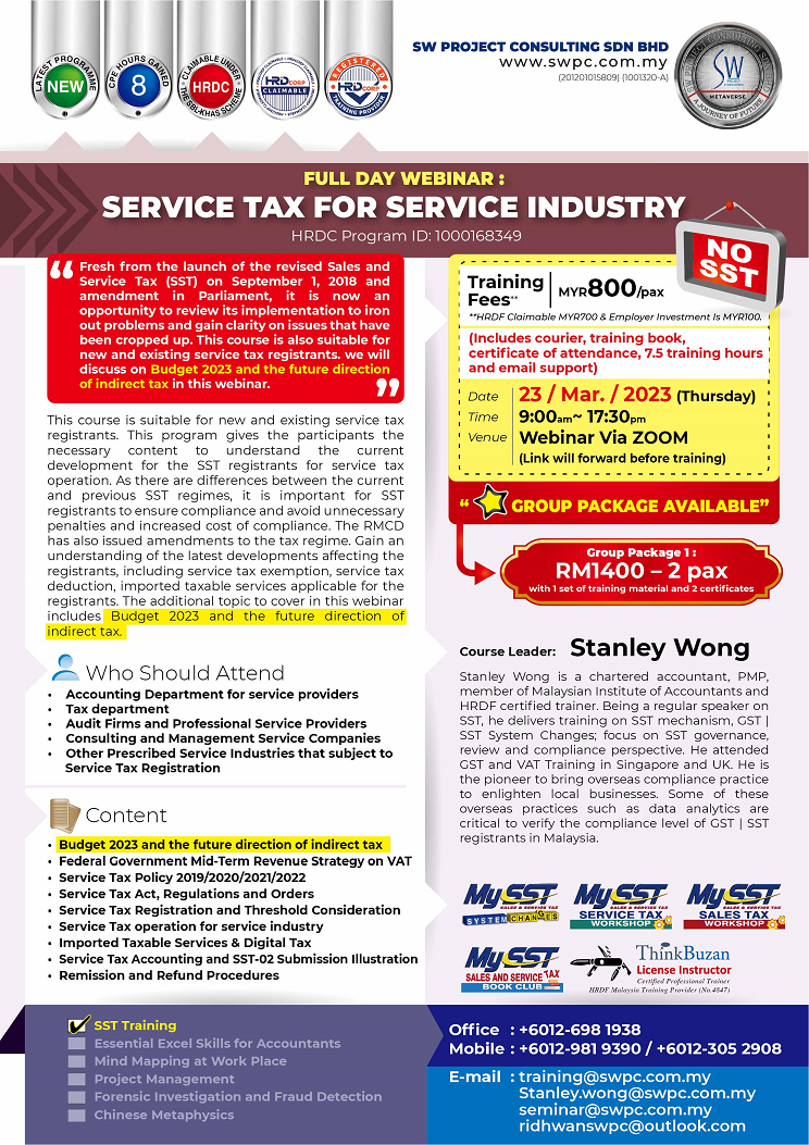 Webinar – Service Tax for Service Industry